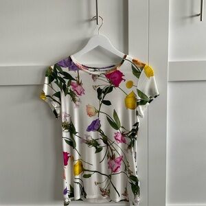 Ted Baker Multicolor Floral Short Sleeve Top